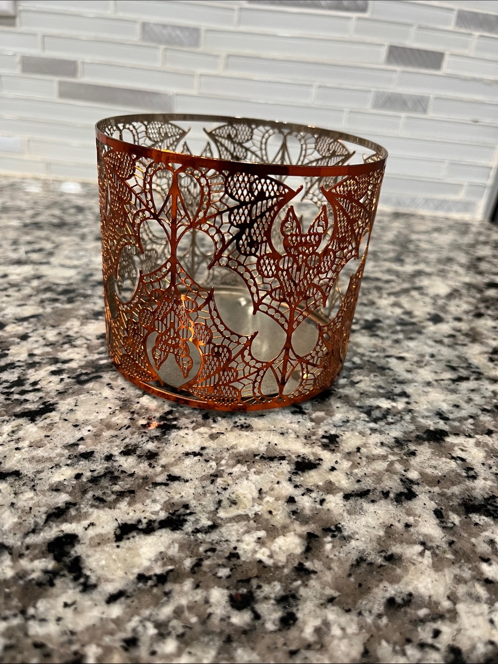 Bath & body Works Decorative Copper Filigree Candle Holder - Home Accents